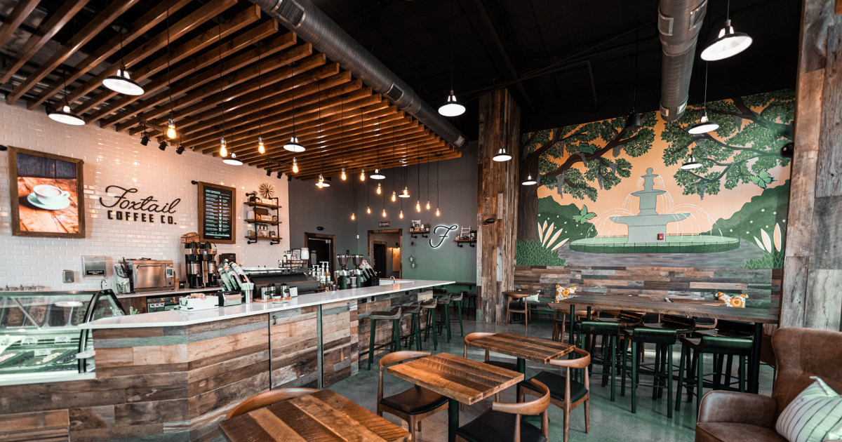 Foxtail Coffee café interior highlighting brand consistency in a franchise growth case study