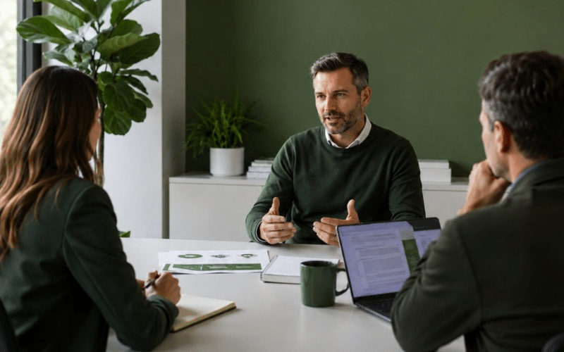Founder reviewing steps to franchise a business with franchise development documents and FDD
