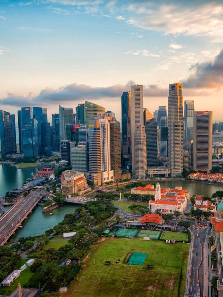 Singapore financial district skyline representing franchising in Asia opportunities
